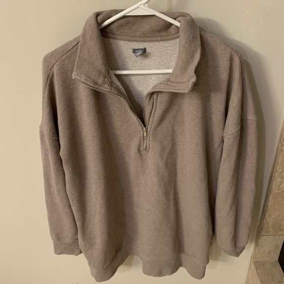 aerie quarter zip tunic sweatshirt